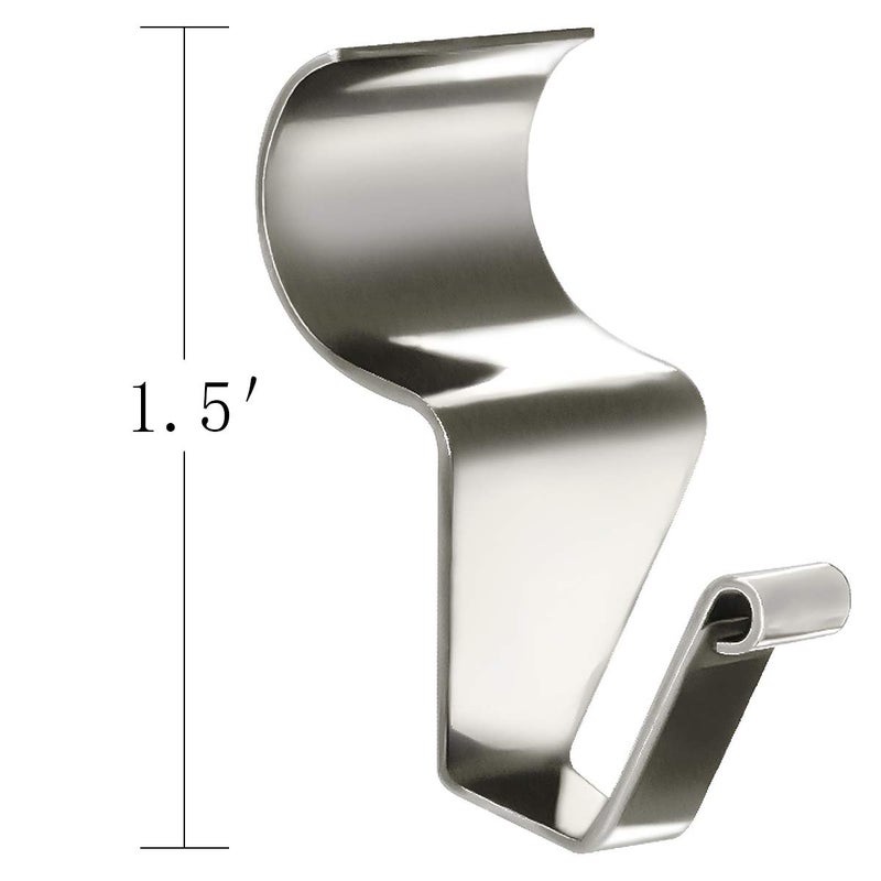 Aminigram 18 Pack Vinyl Siding Hooks Hanger, Siding Hooks for Hanging Outdoor, No Hole Siding Clips to Hang Things, Heavy Duty Stainless Steel Decor Hooks for Siding - Image 5